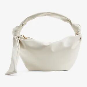 Express faux leather crescent bag